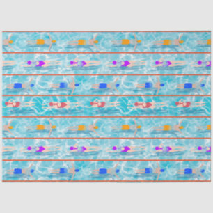 Papier Mousseline Piscine Piscine Motif d'équipe
