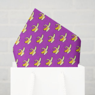 Papier Mousseline Pixel Art Prêt À Manger Motif Banane Jaune