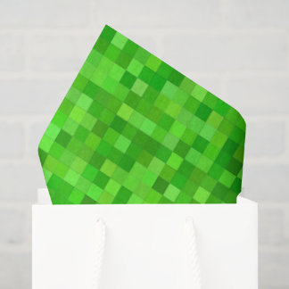 Papier Mousseline Pixels de jeu vert | Anniversaire