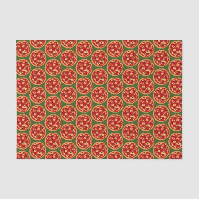 Papier Mousseline Pizza fête Anniversaire cadeau envelopper papier r (Recto)