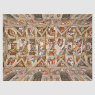 Papier Mousseline Plafond de la chapelle Sixtine, 1512 par Michel-An