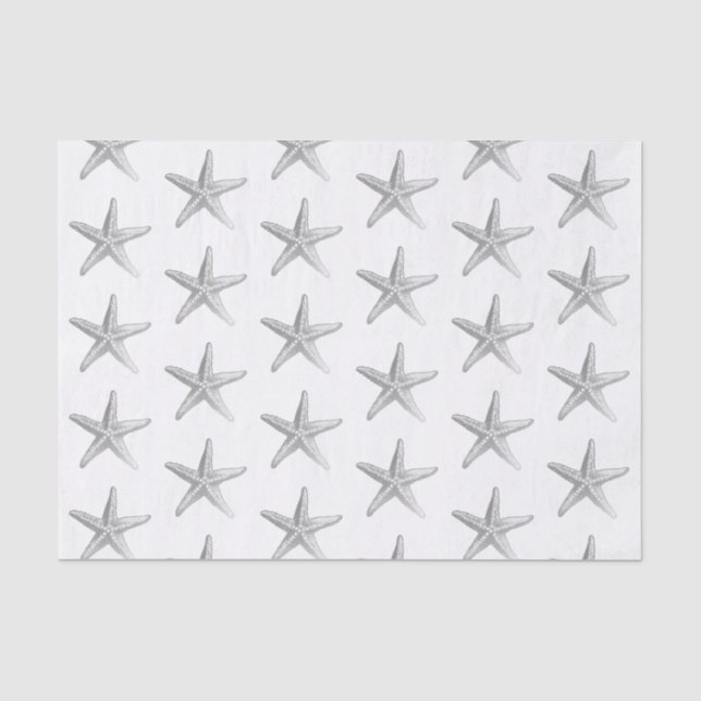 Papier Mousseline Plage côtière de la Starfish Silver Thème Tissue P (Recto)