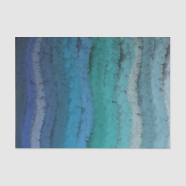 Papier Mousseline Plage Côtière Vagues salées sur Noir (Recto)