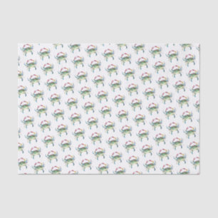 Papier Mousseline Plage de Motif d'aquarelle de crabe bleu