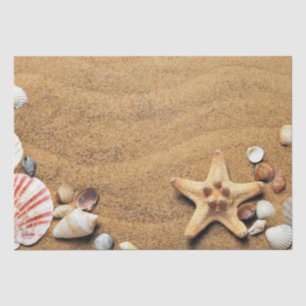 Papier Mousseline Plage Holiday Seashells