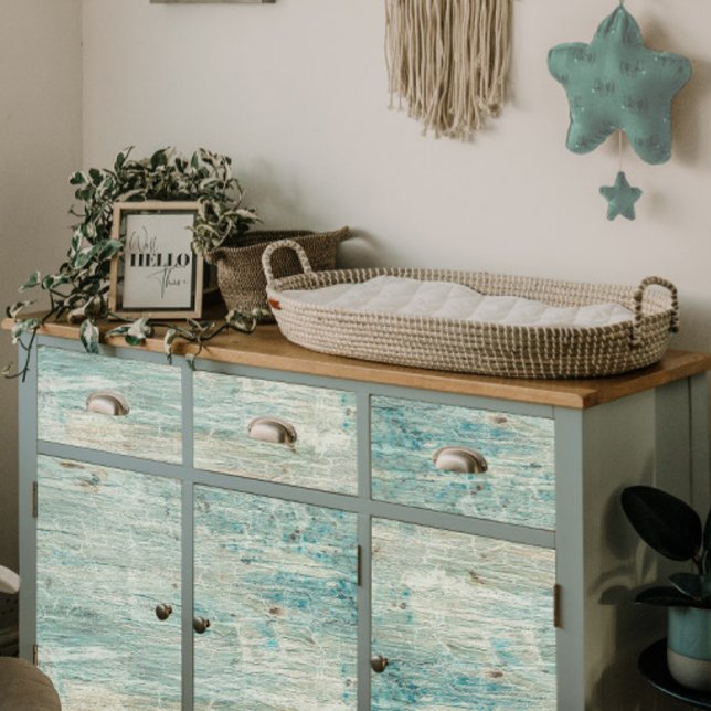 Papier Mousseline Plage Patiné Wood Ocean Blue Crackpage (Créateur téléchargé)