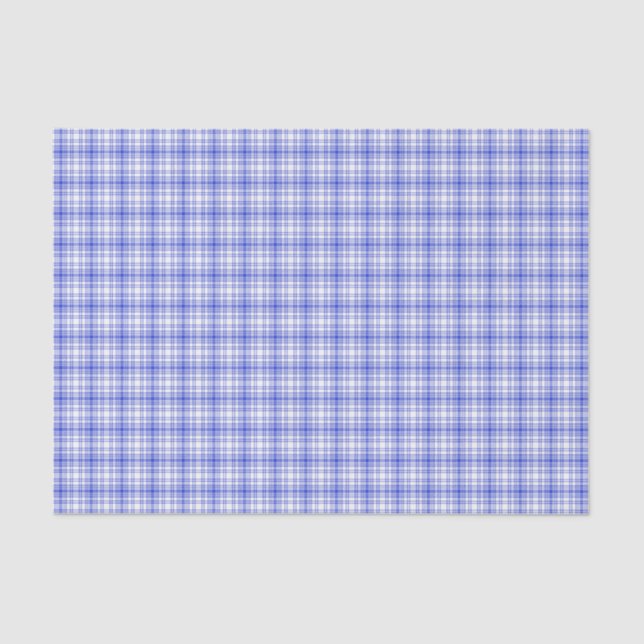 Papier Mousseline Plaid blanc bleu 2 (Recto)