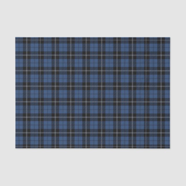 Papier Mousseline Plaid bleu foncé (Recto)