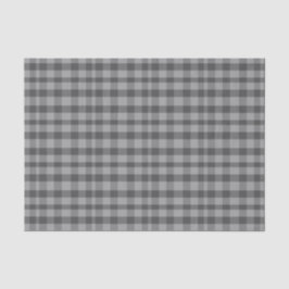 Papier Mousseline Plaid gris noir et blanc