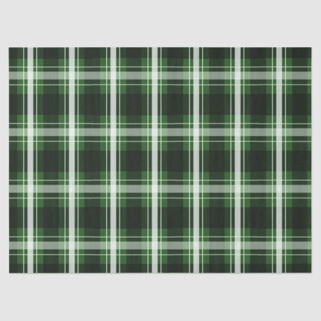 Papier Mousseline Plaid vert foncé (Recto)