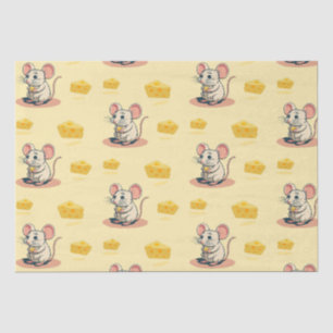 Papier Mousseline Plaisirs au fromage : Souris mignonne avec Chausse