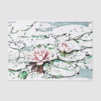 Papier Mousseline Plan de l'étang à papier découpage Water Lily