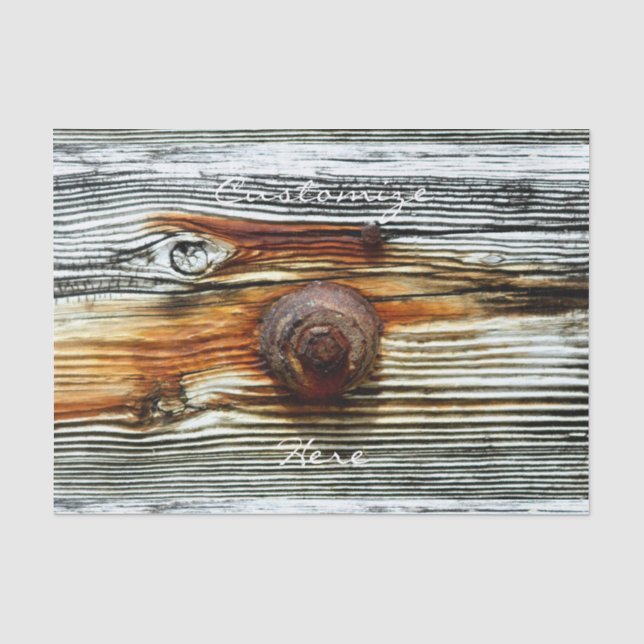 Papier Mousseline planche de bois flotté rouillé Thunder_Cove (Recto)