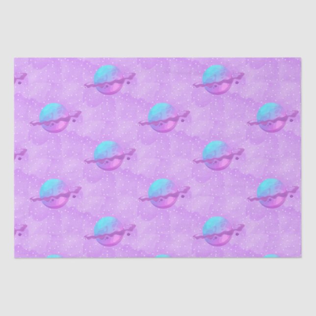 Papier Mousseline Planète pourpre (Recto)