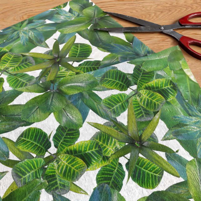 Papier Mousseline Plante tropicale Jungle Motif de feuillage vert bl (🌱Perfect tropical plant tissue paper for all your tropical plant tissue paper needs 🌱)