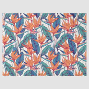 Papier Mousseline Plantes tropicaux et motif de fleurs