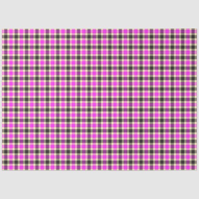 Papier Mousseline Plaque de tarte rose et noire (Recto)