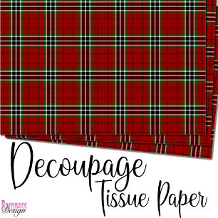 Papier Mousseline Plaque écossaise rouge classique