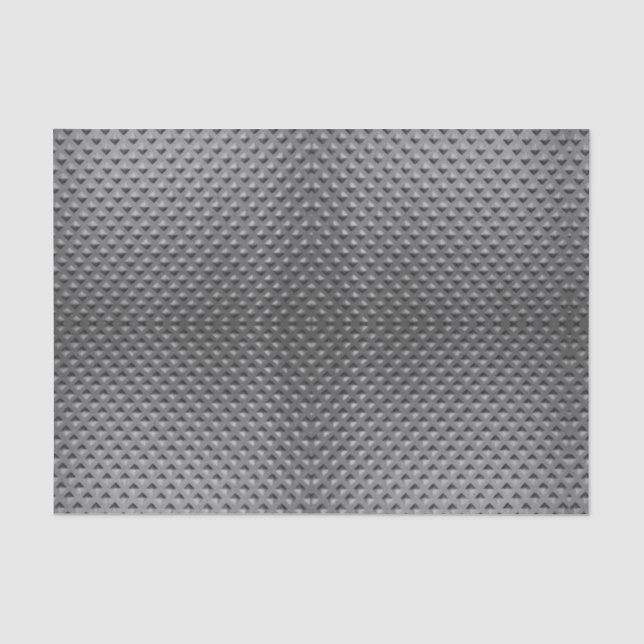Papier Mousseline Plaque métallique diamant - Argent (Recto)