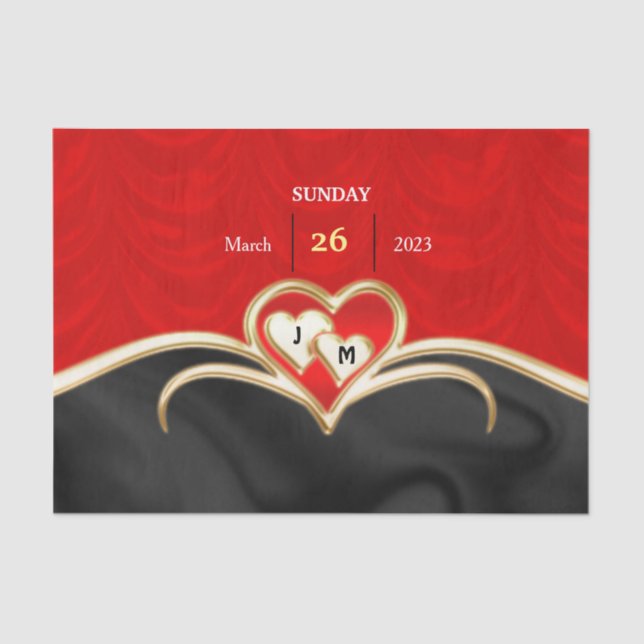 Papier Mousseline Plaques de papier mariage (Recto)