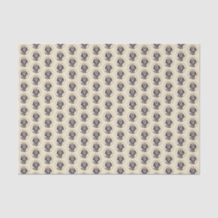 Papier Mousseline Plott Peinture - Cute Original Chien Art
