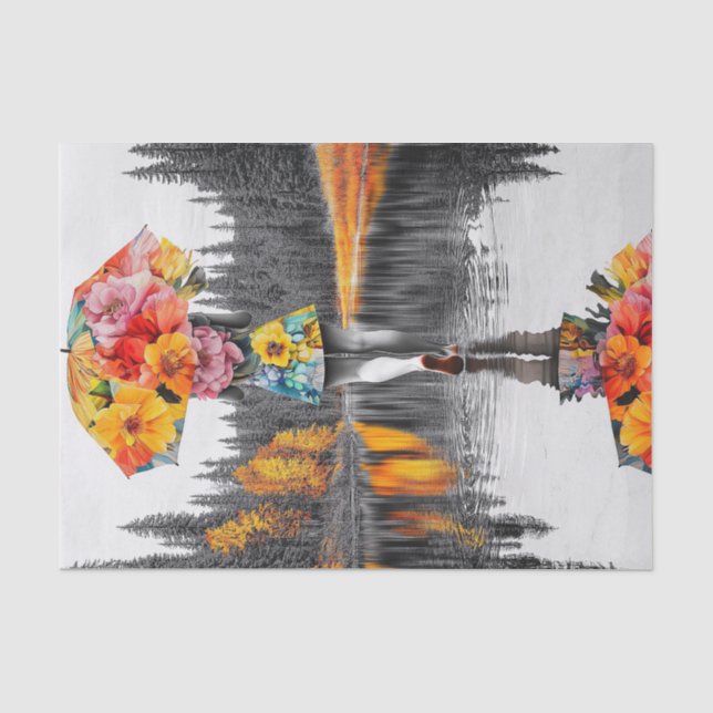 Papier Mousseline Plumes de fleurs11 (Recto)