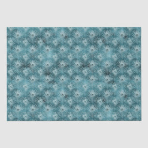 Papier Mousseline Plumes de Peacock Plutôt Turquoises