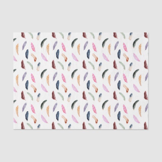 Papier Mousseline Plumes roses (Design 66 Pink Series) (Recto)