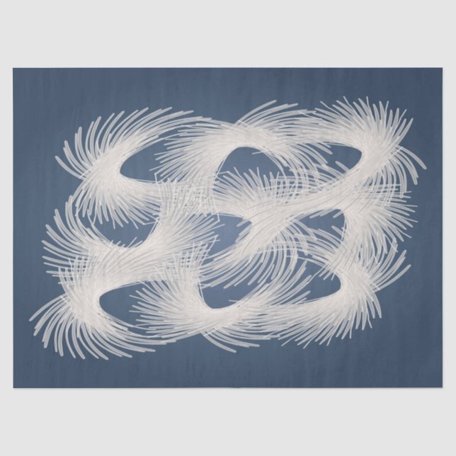 Papier Mousseline Plumes volantes blanches (Recto)