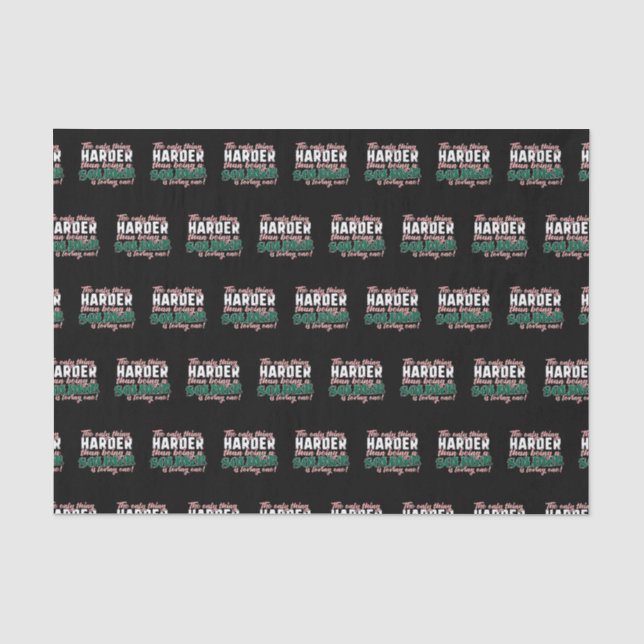 Papier Mousseline Plus dur que d'aimer un soldat - Épouse militaire (Recto)