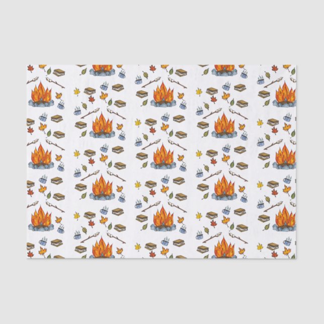 Papier Mousseline Plus le thème du Camping en papier Merrier (Recto)