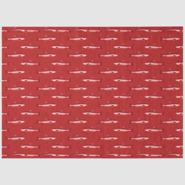 Papier Mousseline Plus Rouge et Marine Série Nautique Design 3 (Recto)