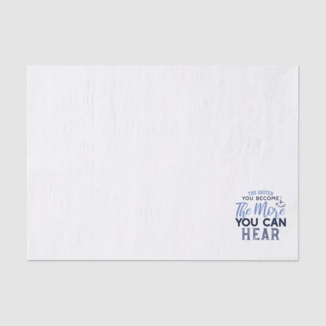 Papier Mousseline Plus Vous Pouvez Entendre La Citation (Recto)