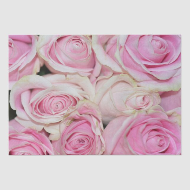 Papier Mousseline Plutôt romantique rose crème rose (Recto)