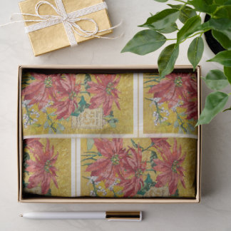 Papier Mousseline Poinsettia Doré | Noël d'Art