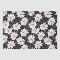 poinsettia noir et blanc chic