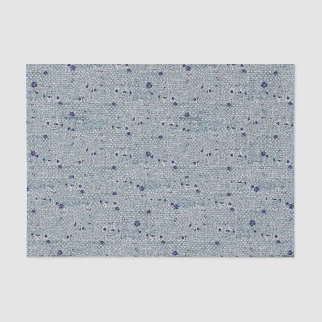 Papier Mousseline Point de pierre bleue (Recto)