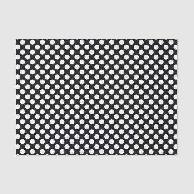 Papier Mousseline Point Polka blanc transparent - arrière - plan per (Recto)