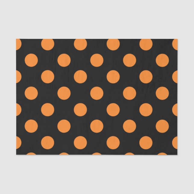 Papier Mousseline Pointe Polka noir d'Halloween (Recto)