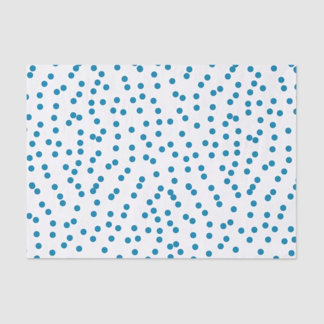 Papier Mousseline Points Aqua Confetti (Recto)