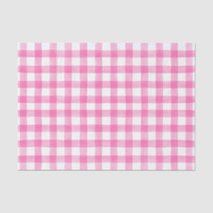 Papier Mousseline Points Aquarelle Rose En vichy Papier Tissu