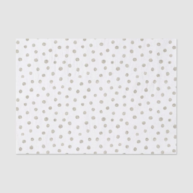 Papier Mousseline Points argentés de parties scintillantes (Recto)