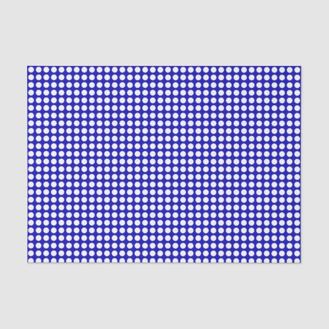 Papier Mousseline Points blancs sur le papier bleu royal (Recto)
