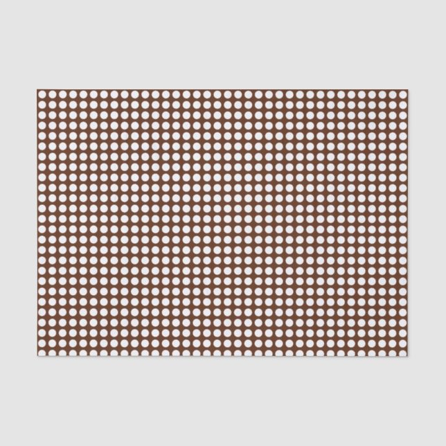 Papier Mousseline Points blancs sur le papier tissus Brown (Recto)