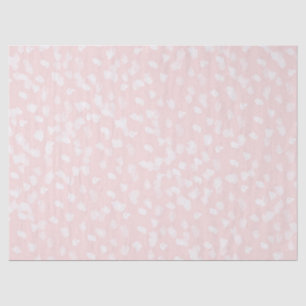 Papier Mousseline Points Chic Rose Blanc