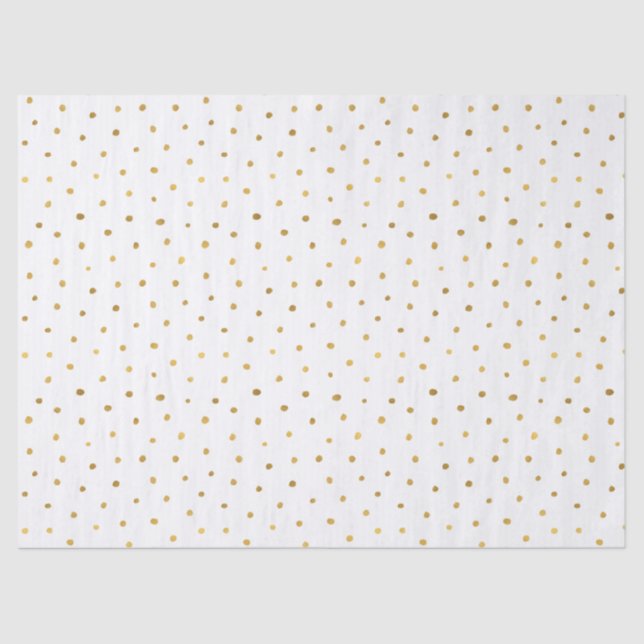 Papier Mousseline Points chics de blanc d'or (Recto)
