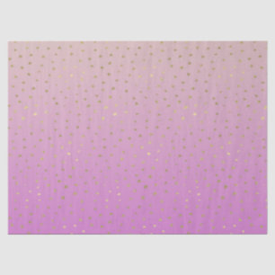 Papier Mousseline Points Confetti Ombre Or Peach Rose