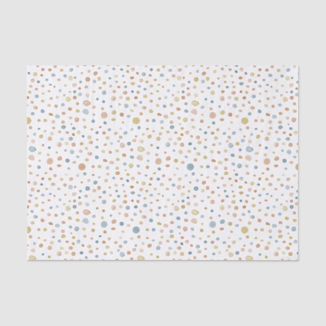 Papier Mousseline Points d'aquarelle Trey Confetti Papier de tissus (Recto)