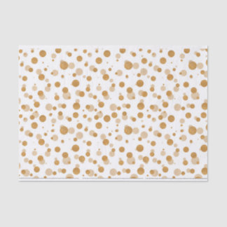 Papier Mousseline Points d'or métallique Noël