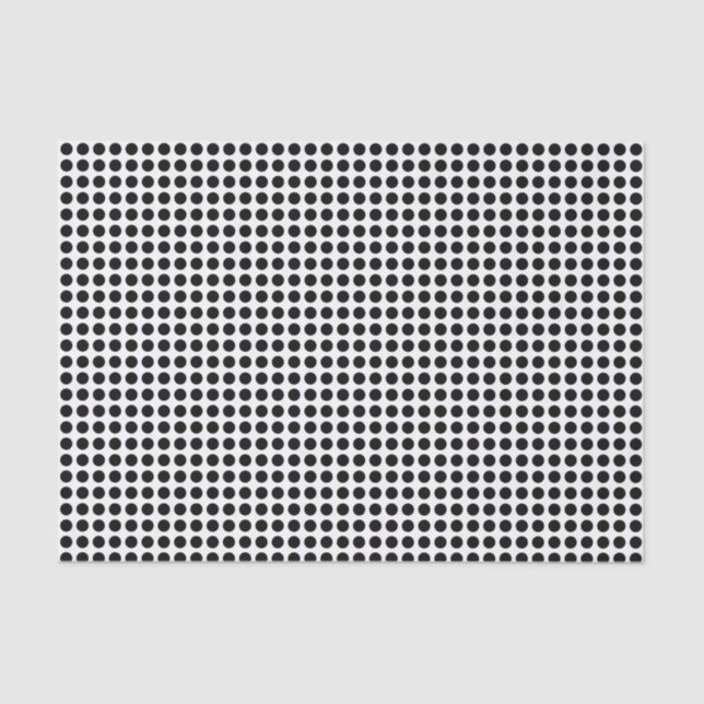 Papier Mousseline Points noirs sur papier blanc (Recto)